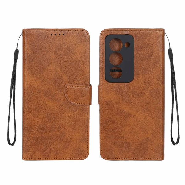 کیف چرمی موبایل مگنتی محافظ لنزدار Xiaomi Redmi 15 4G - عسلی