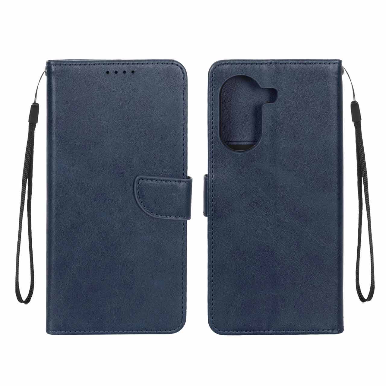 کیف چرمی موبایل مگنتی Xiaomi Poco X7 Pro - سرمه ای
