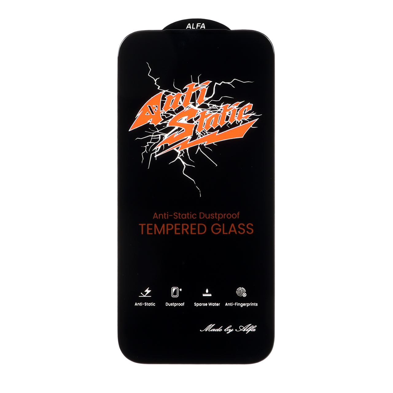 محافظ صفحه نمایش شیشه ای Full Cover Anti Static ALFA مدل Apple iPhone 17 Pro