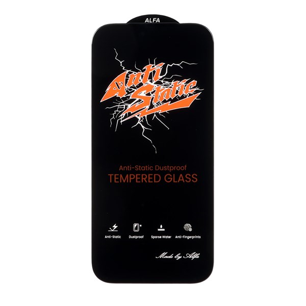 محافظ صفحه نمایش شیشه ای Full Cover Anti Static ALFA مدل Apple iPhone 17 Pro