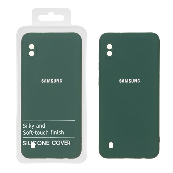 قاب نیو سیلیکون محافظ لنزدار RFF مدل Samsung Galaxy A10 / M10 - سبز (پک دار)