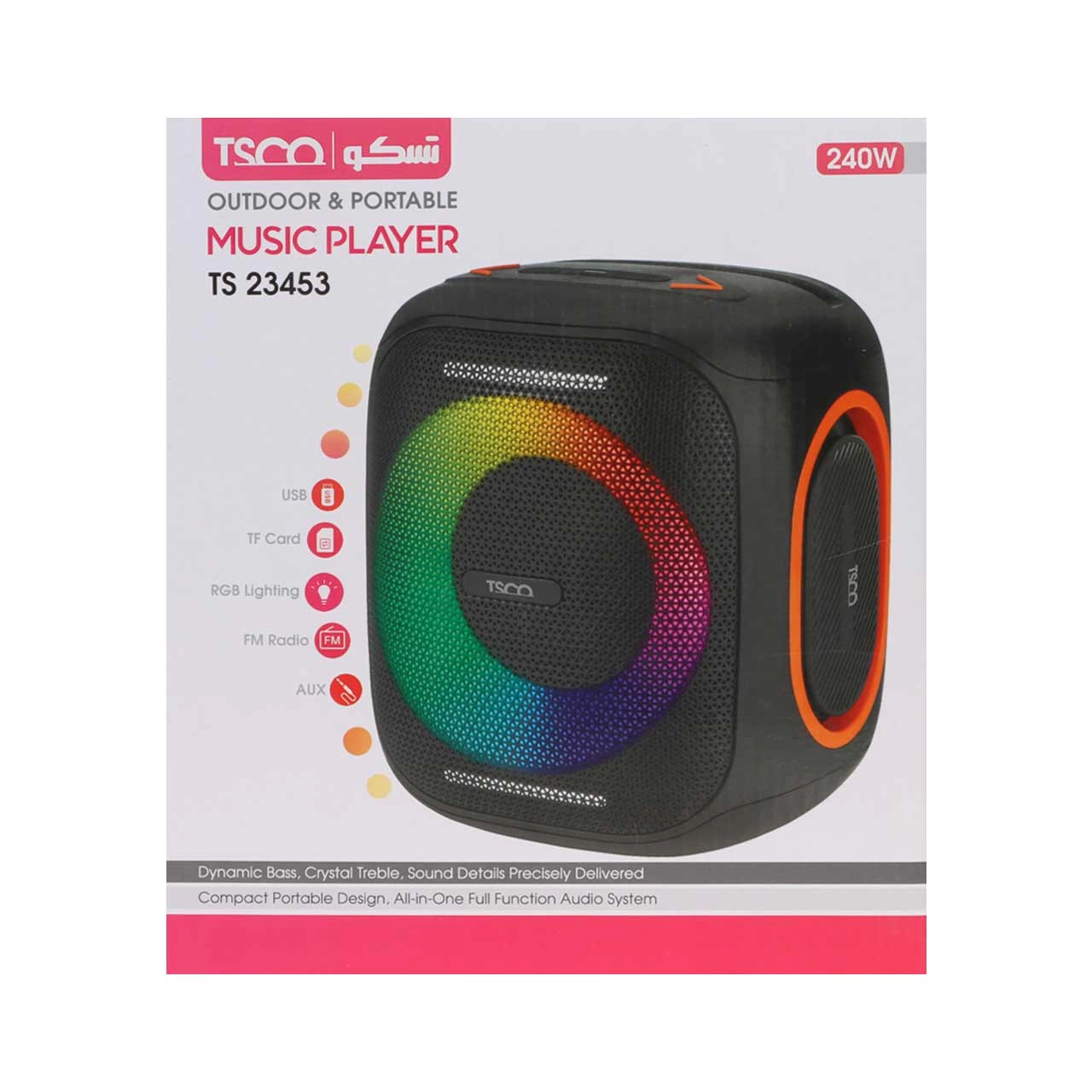 اسپیکر بی سیم 40 وات TSCO مدل TS 23453 - مشکی