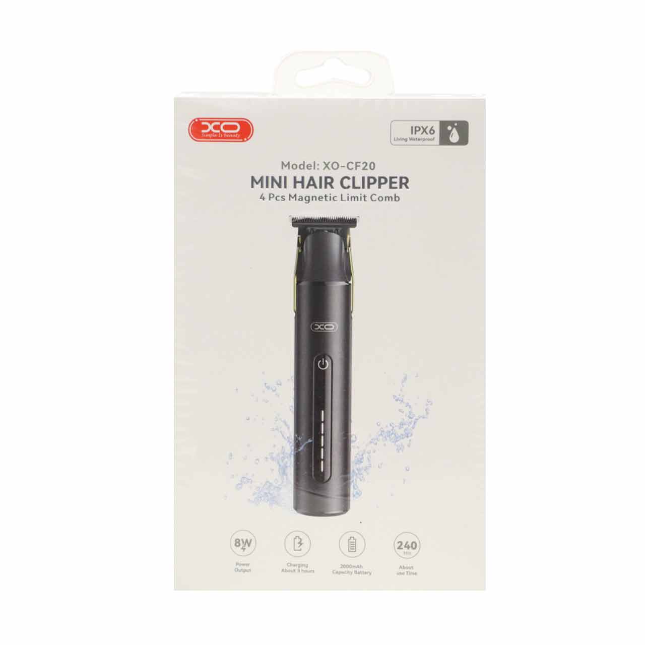 ماشین اصلاح موی سر و صورت شارژی ضدآب XO مدل XO-CF20 - مشکی
