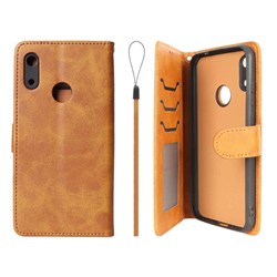 کیف موبایل مگنتی درجه یک داخل خز MNC Plus مدل Huawei Y6 (2019) / Y6 Prime (2019) / Y6s / Honor 8a - عسلی