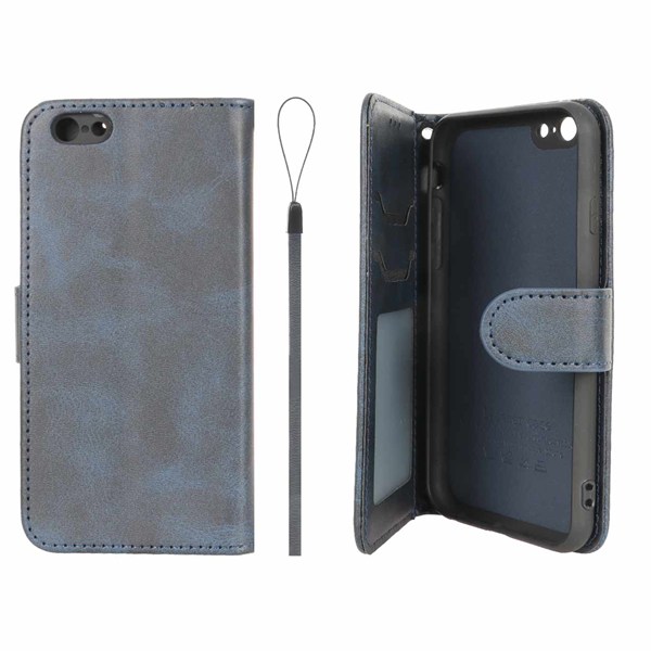 کیف موبایل مگنتی درجه یک داخل خز MNC Plus مدل Apple iPhone 6 / iPhone 6s - سرمه ای