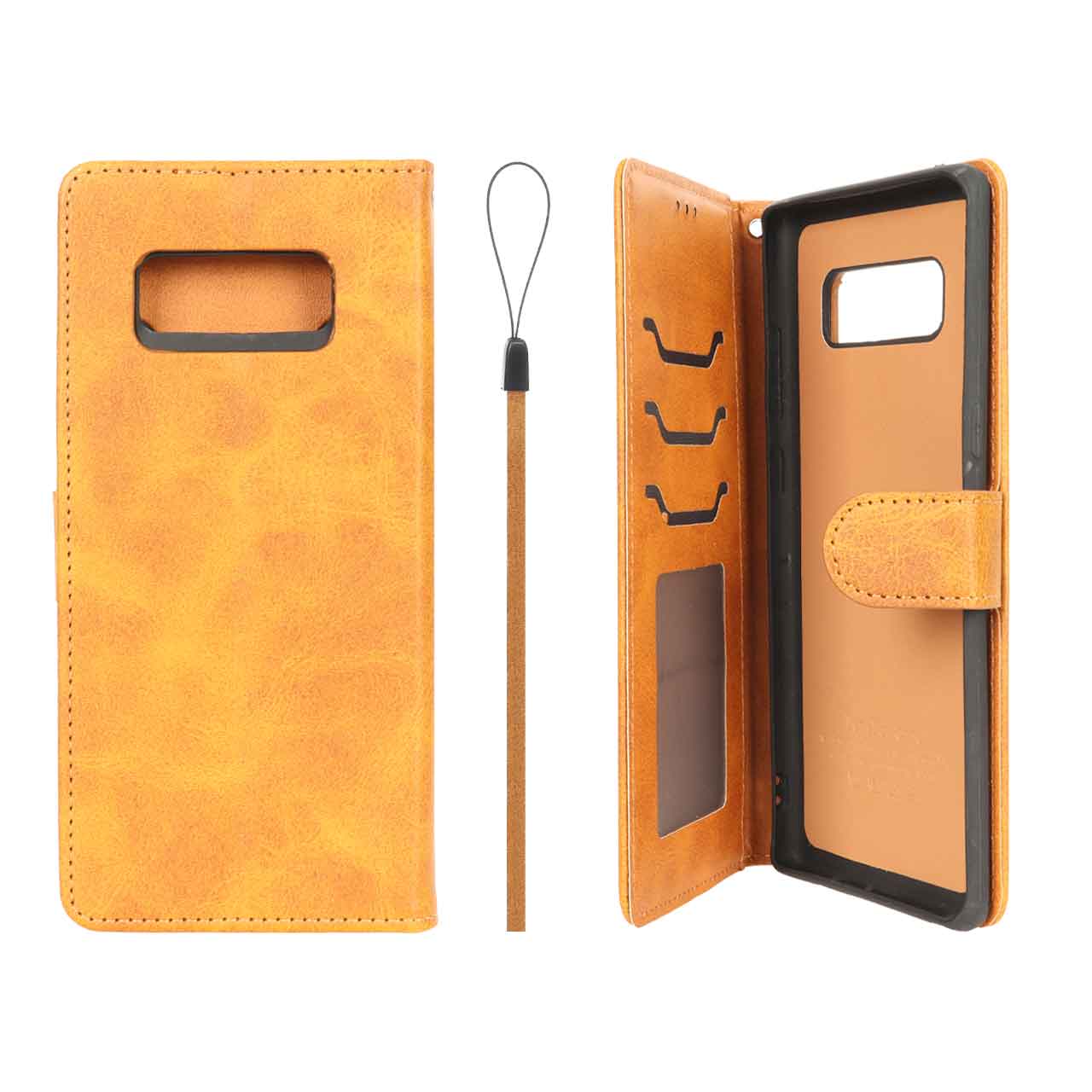 کیف موبایل مگنتی درجه یک داخل خز MNC Plus مدل Samsung Galaxy Note 8 - عسلی