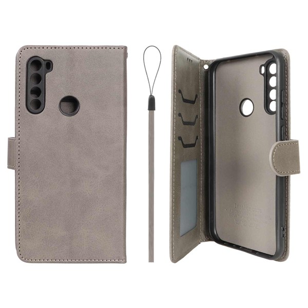 کیف موبایل مگنتی درجه یک داخل خز MNC Plus مدل Xiaomi Redmi Note 8T - خاکستری