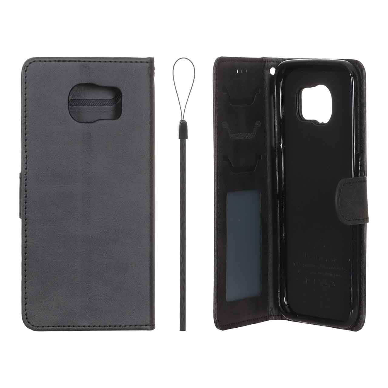 کیف موبایل مگنتی درجه یک داخل خز MNC Plus مدل Samsung Galaxy S6 - مشکی