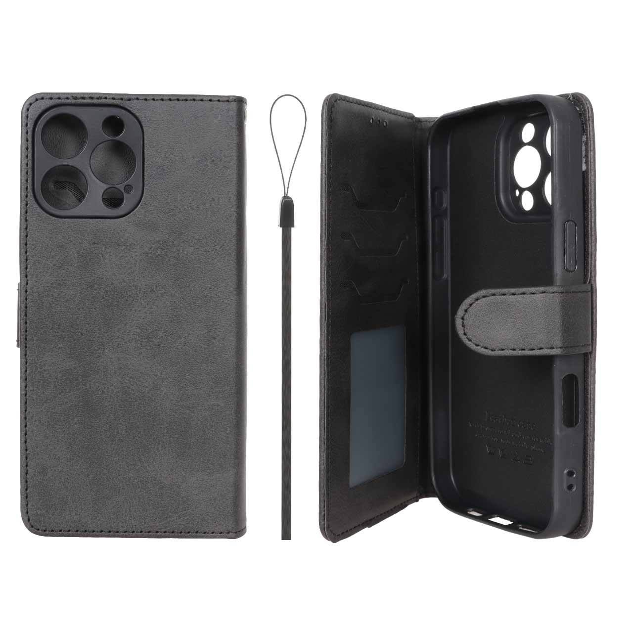 کیف موبایل مگنتی درجه یک داخل خز MNC Plus مدل Apple iPhone 16 Pro Max - مشکی