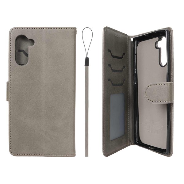کیف موبایل مگنتی درجه یک داخل خز MNC Plus مدل Samsung Galaxy Note 10 - خاکستری