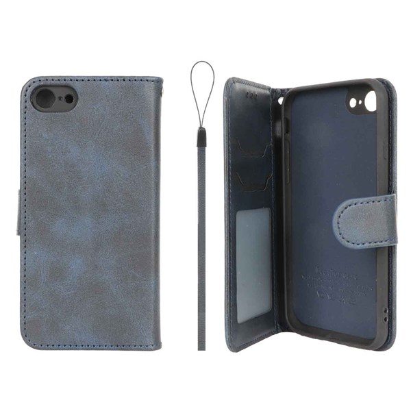 کیف موبایل مگنتی درجه یک داخل خز MNC Plus مدل Apple iPhone 7 / iPhone 8 / iPhone SE (2020) - سرمه ای