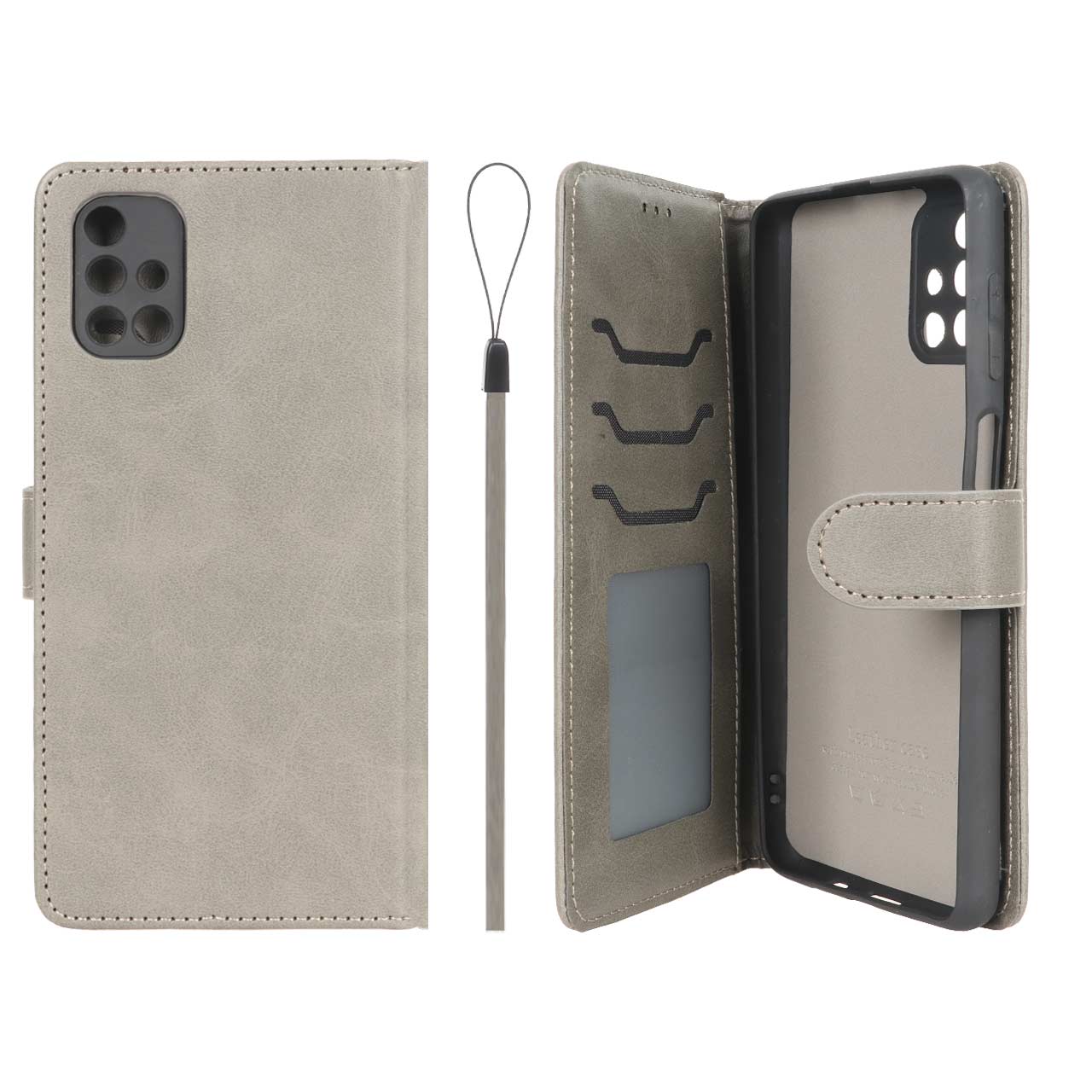 کیف موبایل مگنتی درجه یک داخل خز MNC Plus مدل Samsung Galaxy M51 - خاکستری