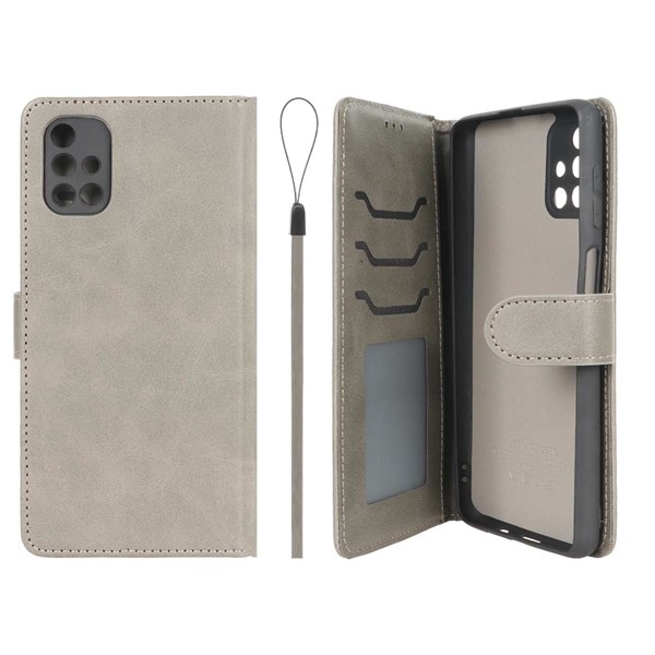 کیف موبایل مگنتی درجه یک داخل خز MNC Plus مدل Samsung Galaxy M51 - خاکستری