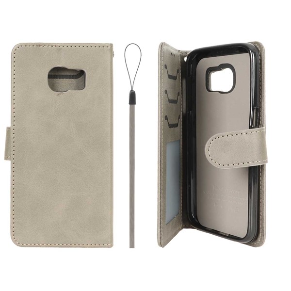 کیف موبایل مگنتی درجه یک داخل خز MNC Plus مدل Samsung Galaxy S7 - خاکستری