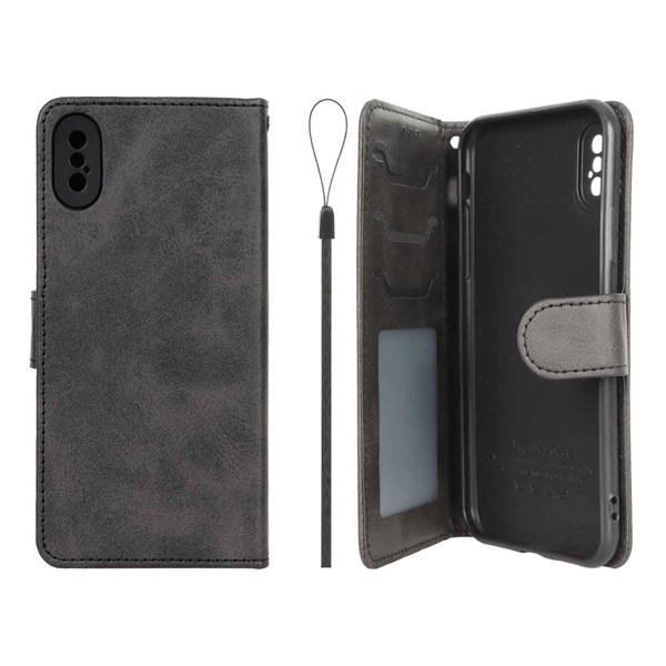 کیف موبایل مگنتی درجه یک داخل خز MNC Plus مدل Apple iPhone X / iPhone XS - مشکی