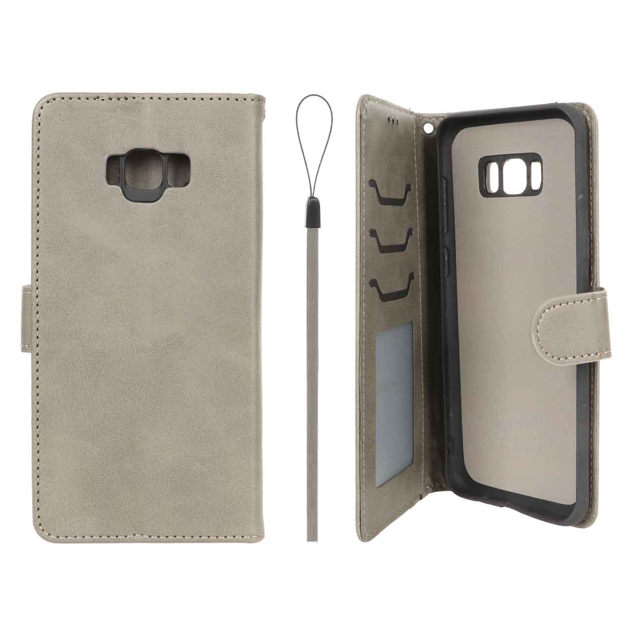 کیف موبایل مگنتی درجه یک داخل خز MNC Plus مدل Samsung Galaxy S8 Plus - خاکستری