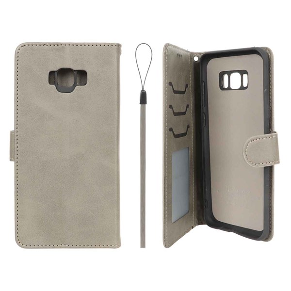 کیف موبایل مگنتی درجه یک داخل خز MNC Plus مدل Samsung Galaxy S8 Plus - خاکستری