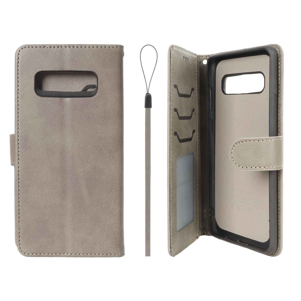 کیف موبایل مگنتی درجه یک داخل خز MNC Plus مدل Samsung Galaxy S10 Plus - خاکستری