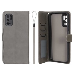 کیف موبایل مگنتی درجه یک داخل خز MNC Plus مدل Xiaomi Poco M3 Pro / Redmi Note 10 5G / Redmi Note 11 SE - خاکستری