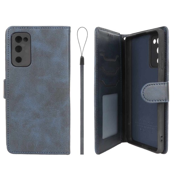 کیف موبایل مگنتی درجه یک داخل خز MNC Plus مدل Samsung Galaxy S20 FE - سرمه ای