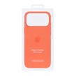 قاب اورجینال درجه یک Silicone Case پاک کنی Magsafe آی سی دار Apple iPhone 17 Pro Max - نارنجی (پک دار)