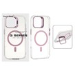 قاب اورجینال Q Series Bracket کریستالی Magsafe لنز استندشو Apple iPhone 16 - صورتی (پک دار)