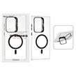 قاب اورجینال Q Series Bracket کریستالی Magsafe لنز استندشو Samsung Galaxy S24 Ultra - مشکی (پک دار)