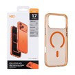 قاب اورجینال HDD شفاف کریستالی Msgsafe سری اطلس Apple iPhone 17 Pro Max - نارنجی (پک دار)