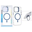 قاب اورجینال Bracket کریستالی MagSafe لنز استندشو Apple iPhone 16 - آبی (پک دار)