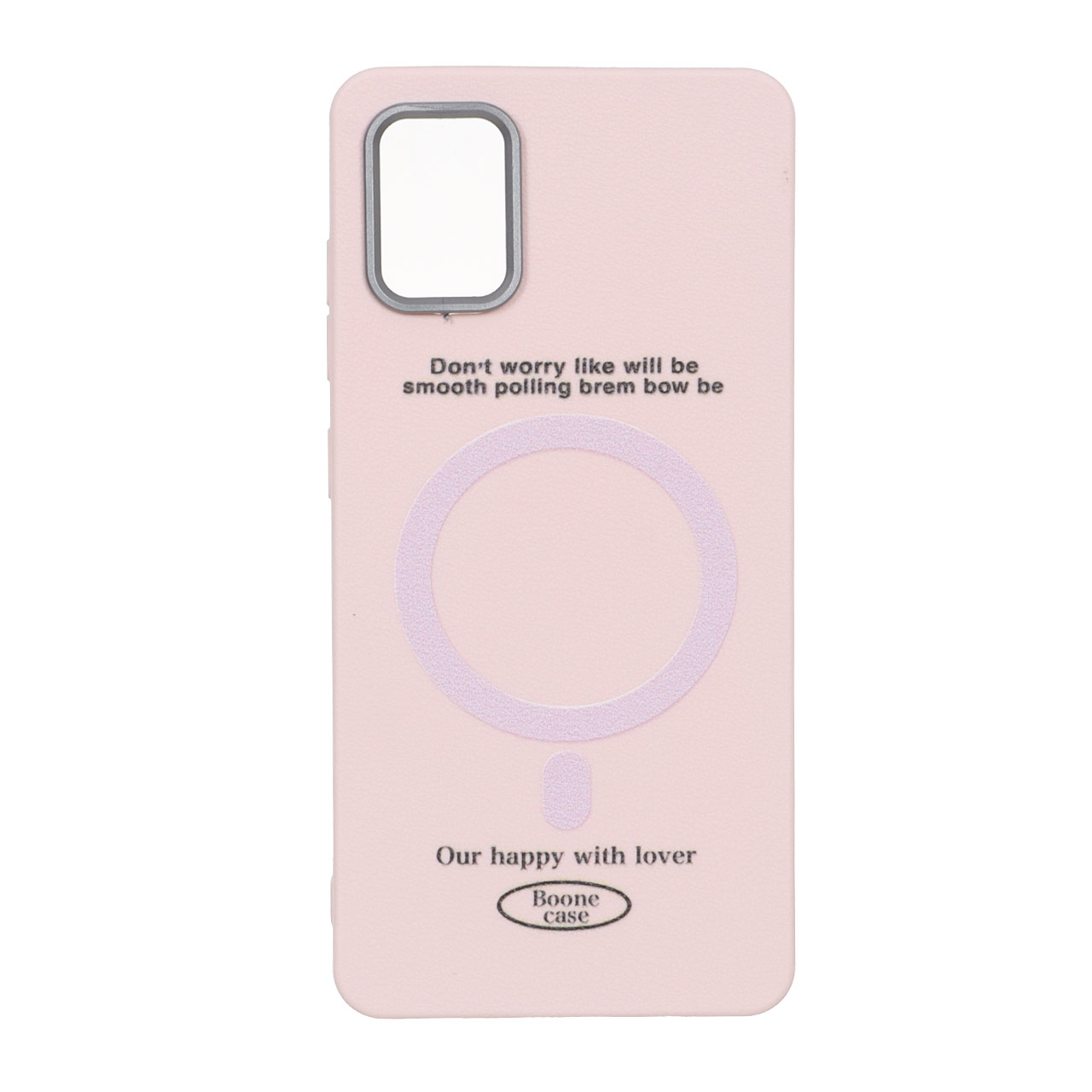 قاب Boone Case طرح مگ سیف لنز سیلور Samsung Galaxy A51 / M40s - صورتی