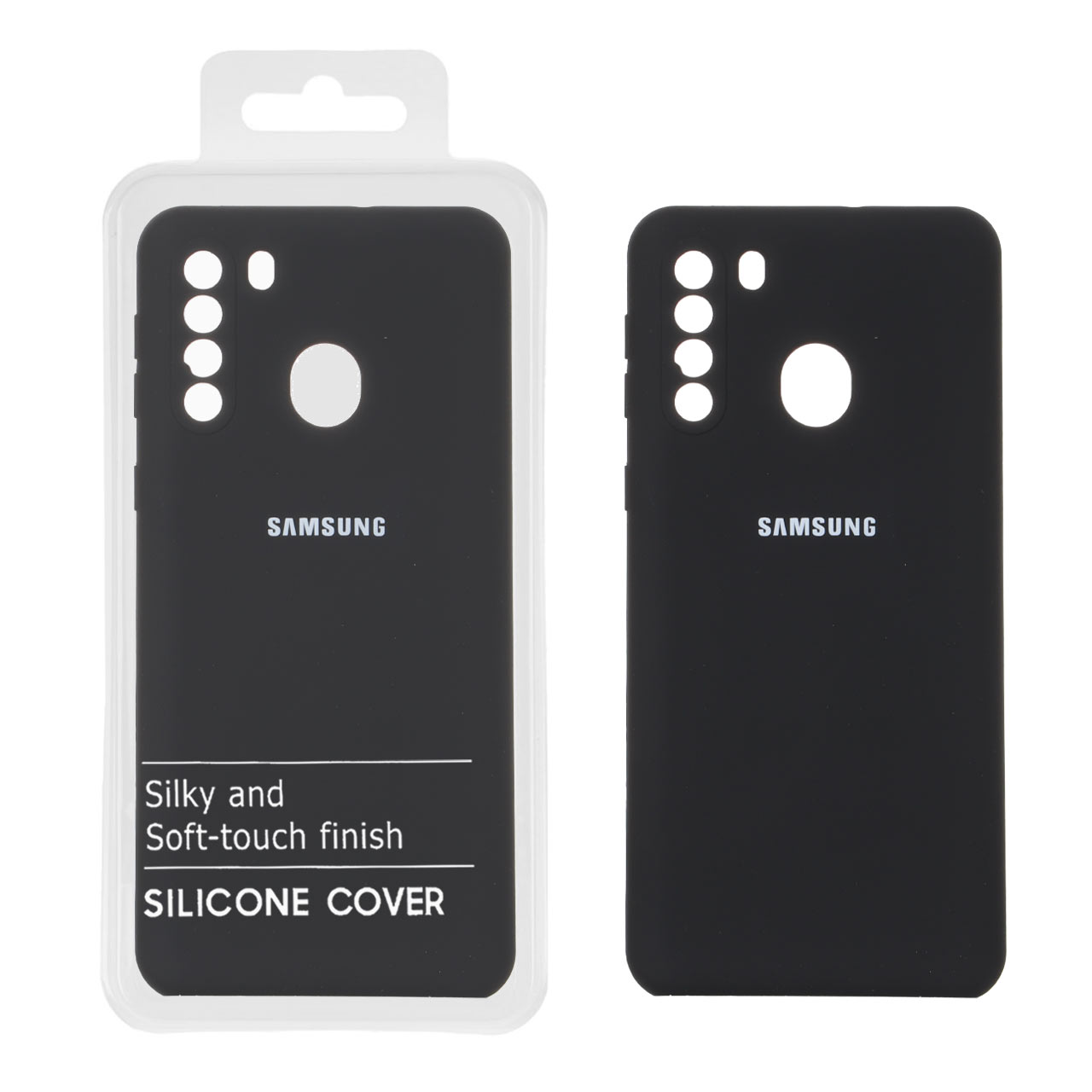 قاب سیلیکونی پاک کنی اورجینال درجه یک Samsung Galaxy A21 - مشکی (پک دار)
