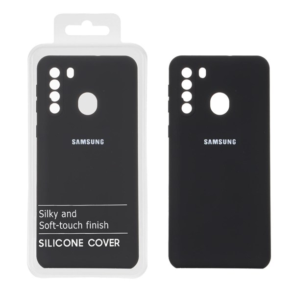قاب سیلیکونی پاک کنی اورجینال درجه یک Samsung Galaxy A21 - مشکی (پک دار)