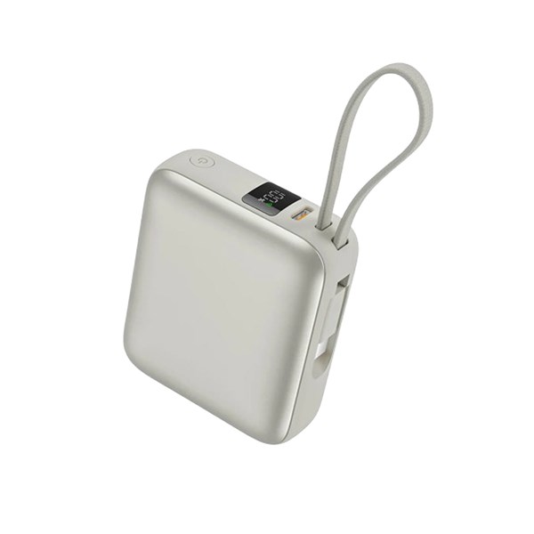 پاوربانک PD و فست شارژ QCY 10000mAh مدل PB10C 35W - نقره ای (گارانتی 18 ماهه شرکتی)