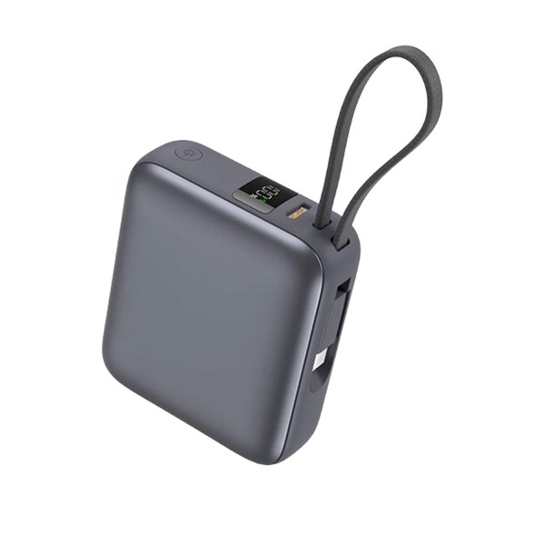 پاوربانک PD و فست شارژ QCY 10000mAh مدل PB10C 35W -خاکستری (گارانتی 18 ماهه شرکتی)