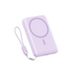 پاوربانک فست شارژ QCY 10000mAh مدل PBW10A 22.5W - بنفش (گارانتی 18 ماهه شرکتی)