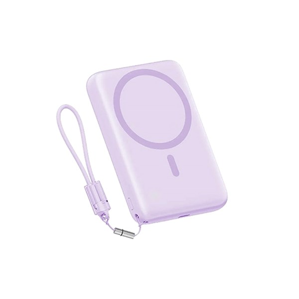 پاوربانک فست شارژ QCY 10000mAh مدل PBW10A 22.5W - بنفش (گارانتی 18 ماهه شرکتی)