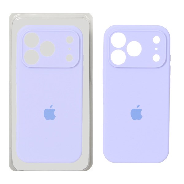قاب سیلیکونی پاک کنی محافظ لنزدار اورجینال Apple iPhone 17 Pro Max - بنفش روشن (پک دار) - NTC