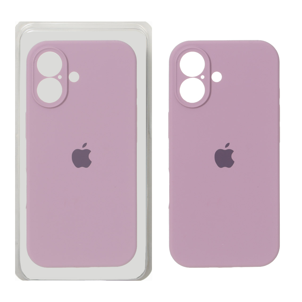 قاب سیلیکونی پاک کنی محافظ لنزدار اورجینال Apple iPhone 17 - بنفش کدر (پک دار) - NTC