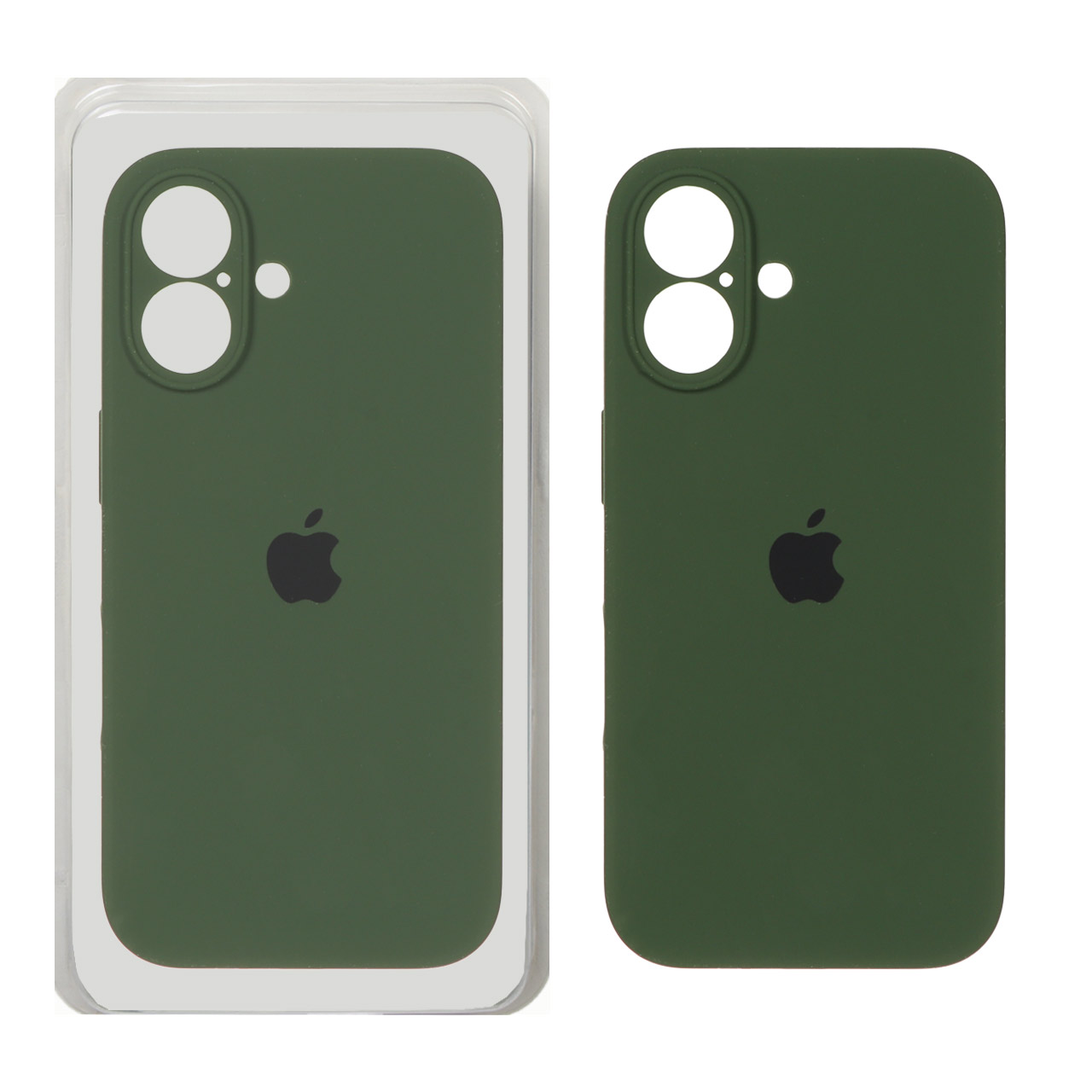 قاب سیلیکونی پاک کنی محافظ لنزدار اورجینال Apple iPhone 17 - سبز تیره (پک دار) - NTC