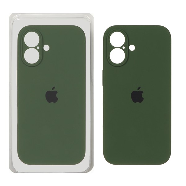 قاب سیلیکونی پاک کنی محافظ لنزدار اورجینال Apple iPhone 17 - سبز تیره (پک دار) - NTC