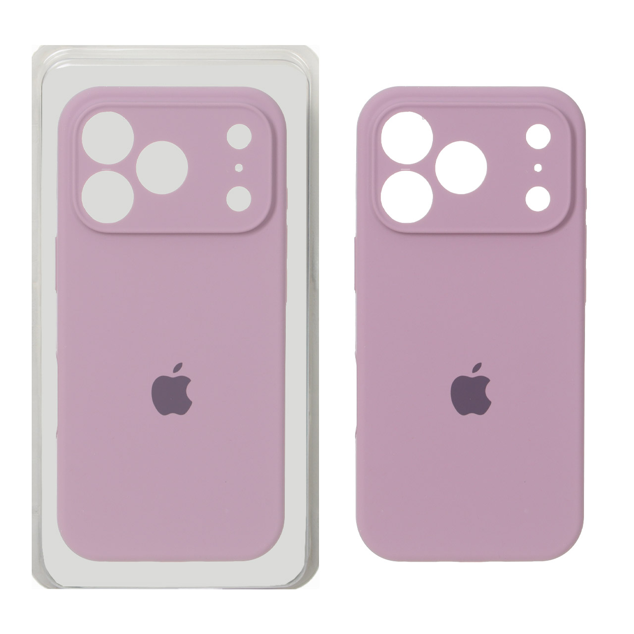 قاب سیلیکونی پاک کنی محافظ لنزدار اورجینال Apple iPhone 17 Pro - بنفش کدر (پک دار) - NTC