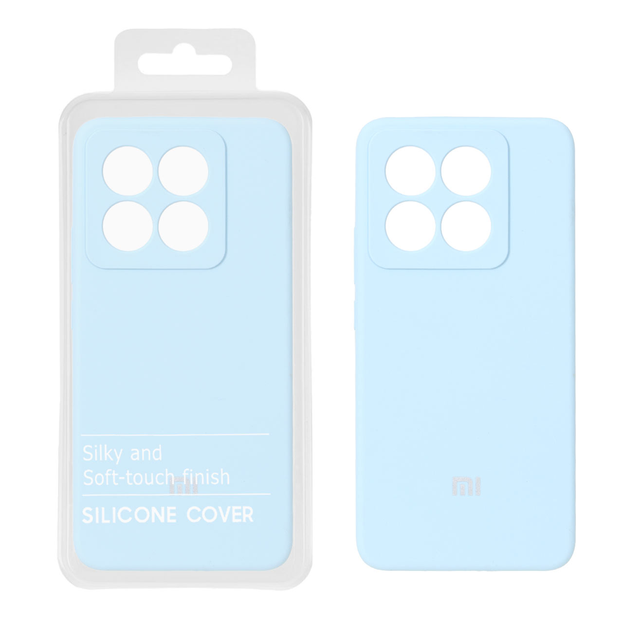 قاب سیلیکونی پاک کنی اورجینال درجه یک Xiaomi Mi 14T / Mi 14T Pro - آبی آسمانی (پک دار) - NTC