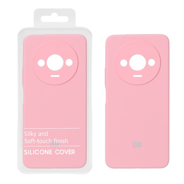 قاب سیلیکونی پاک کنی اورجینال درجه یک Xiaomi Redmi A3 / A3x / Poco C61 - صورتی (پک دار) - NTC