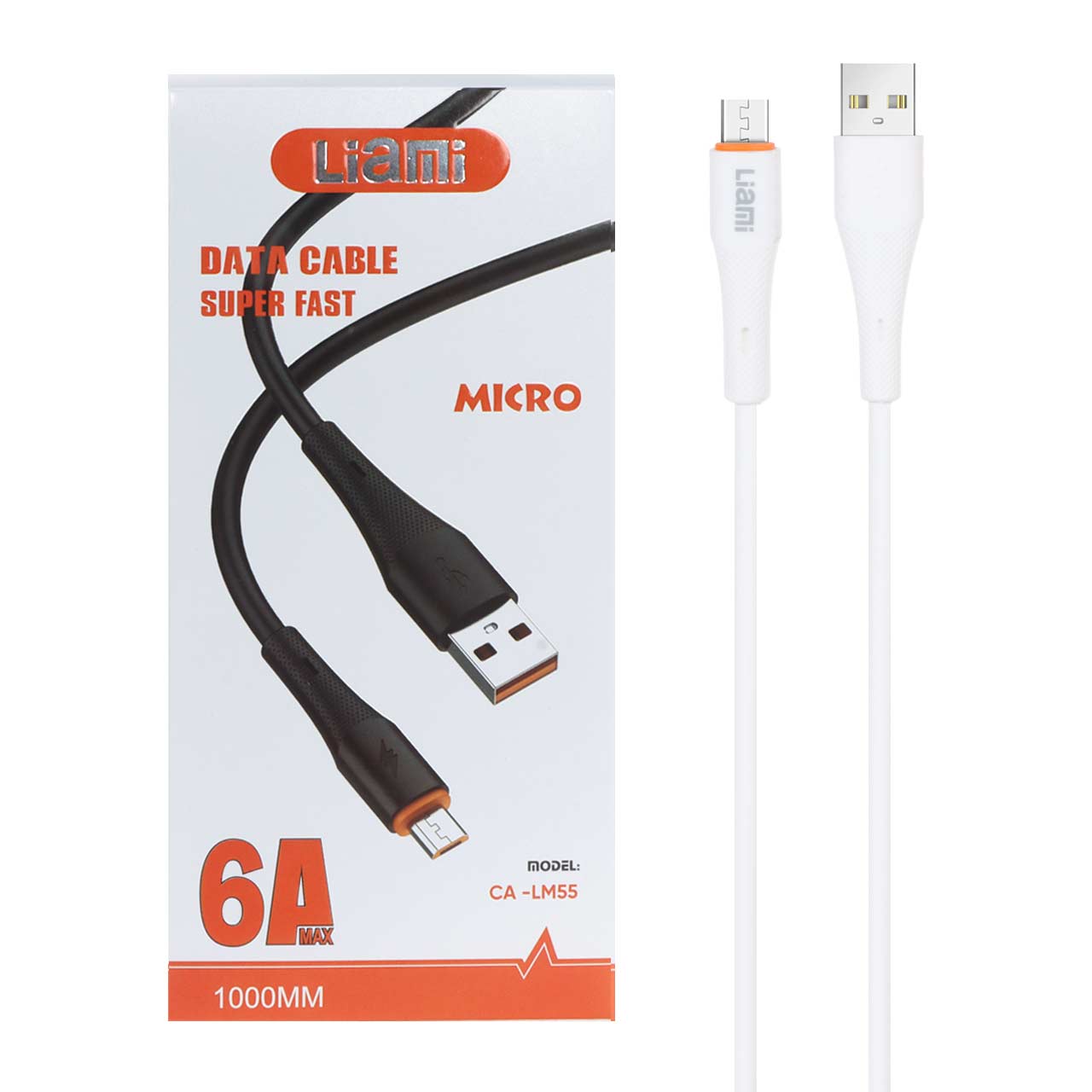 کابل شارژ فست اندروید Liami مدل CA-LM55 - سفید (گارانتی شش ماهه شرکتی)