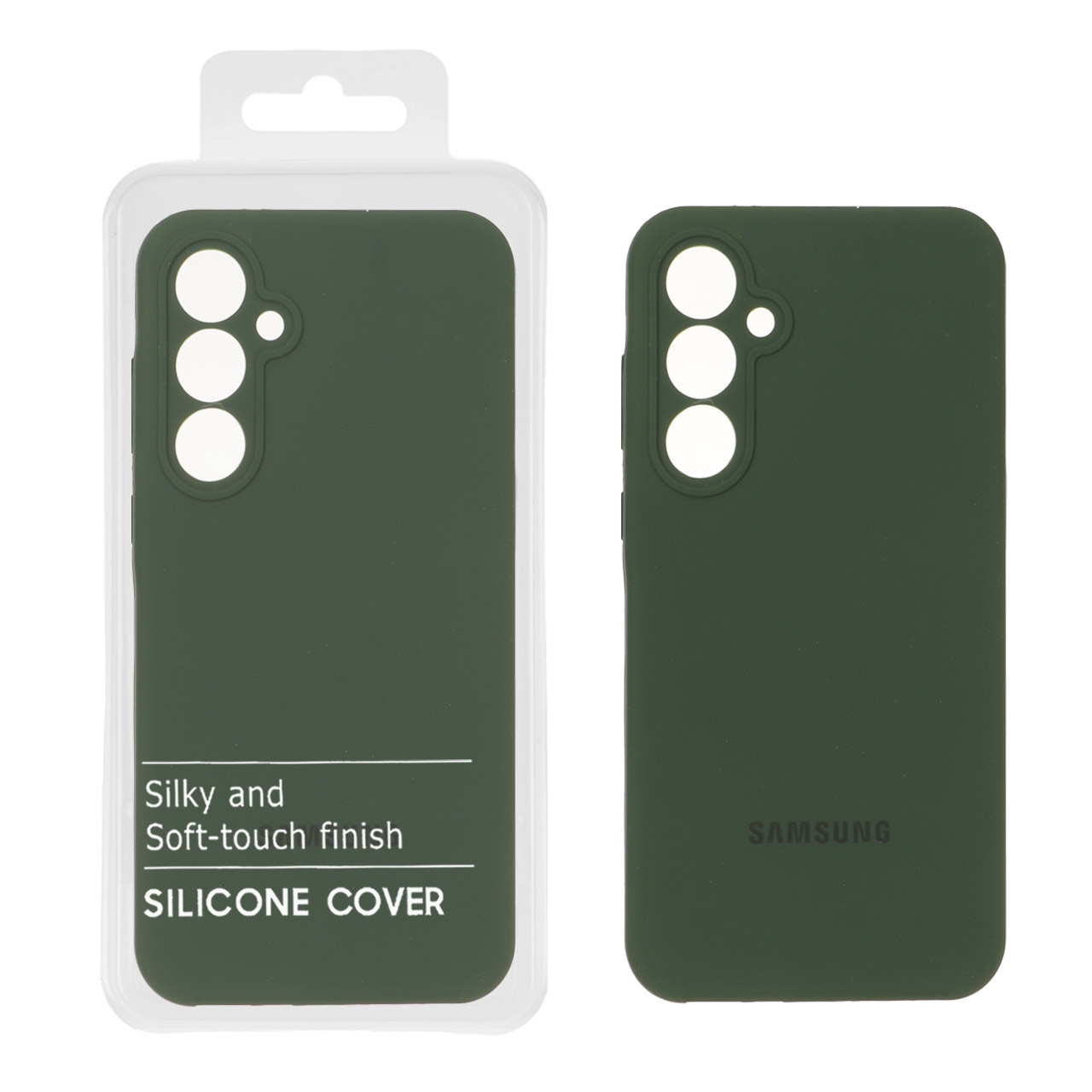 قاب سیلیکونی پاک کنی اورجینال Master Quality مدل Samsung Galaxy A35 - سبز ارتشی (پک دار)