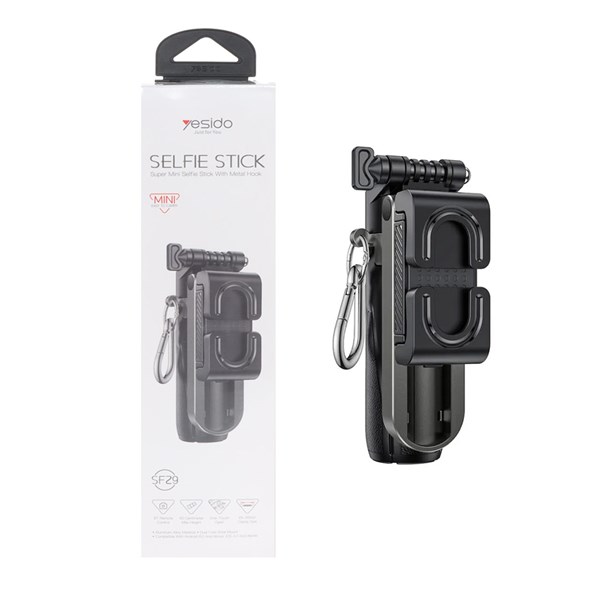 سه پایه و مونوپاد Yesido مدل SF29 ریموت دار با ارتفاع 43 سانتی و چرخش 360 - مشکی