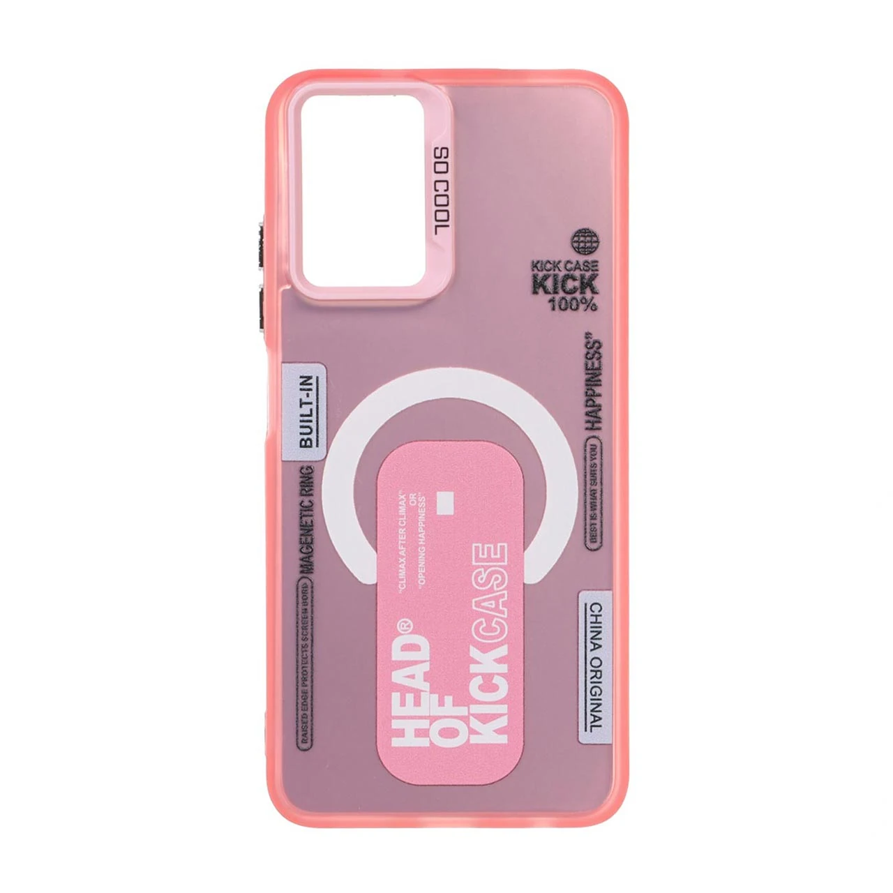 قاب SO COOL طرح مگ سیف Kick Case مدل Xiaomi Redmi Note 10 4G / Redmi Note 10S / Poco M5S - صورتی