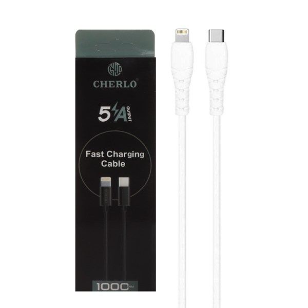 کابل شارژ فست CHERLO Type-C To Lightning مدل TC-IP02 - سفید - SMO