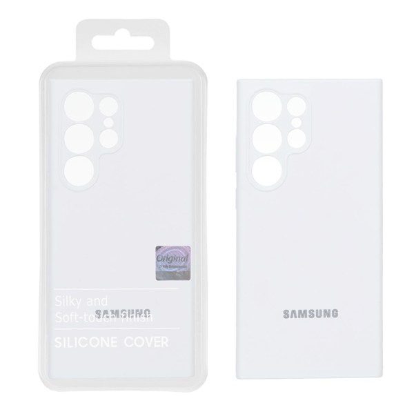 قاب سیلیکونی پاک کنی اورجینال Master Quality مدل Samsung Galaxy S23 Ultra - سفید (پک دار)