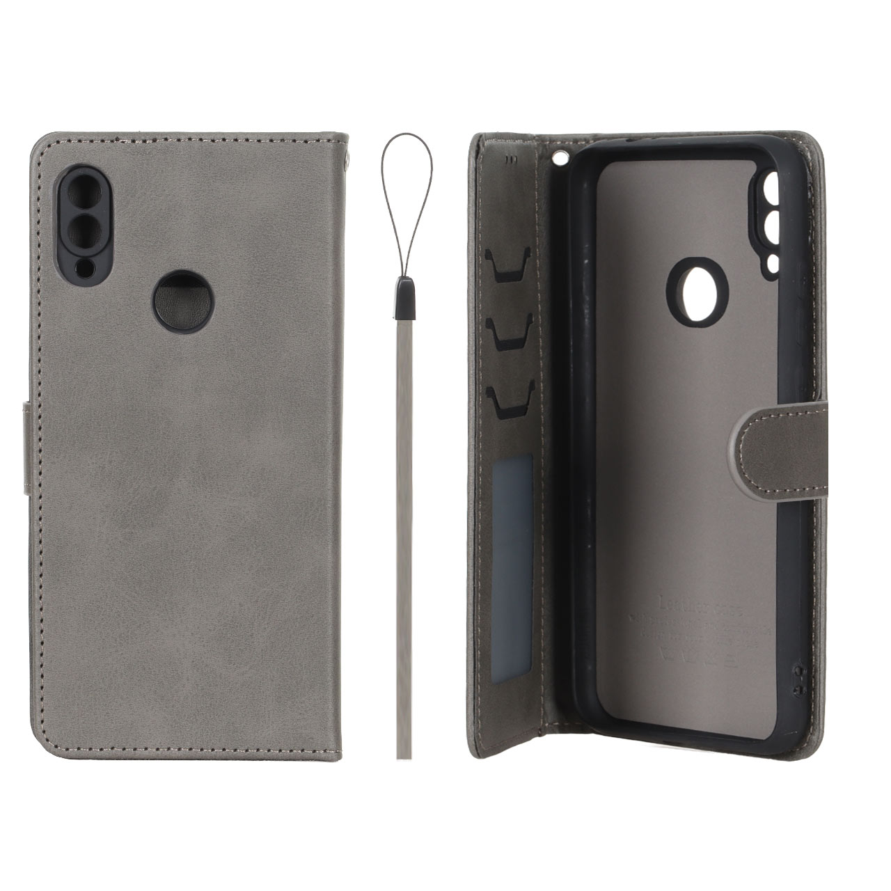 کیف موبایل مگنتی درجه یک داخل خز MNC Plus مدل Xiaomi Redmi Note 7 / Note 7 Pro / Note 7s - خاکستری
